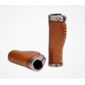 Pure City Ergonomic Leather Grips 1 Speed Grips (Honey Brown)